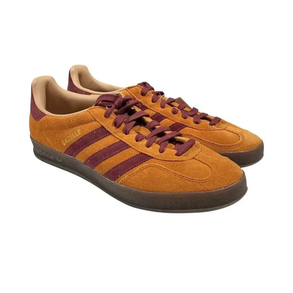 Adidas Gazelle Indoor Sneakers Mens 10 Craft Ochre Shadow Red Suede Gum Sole NEW